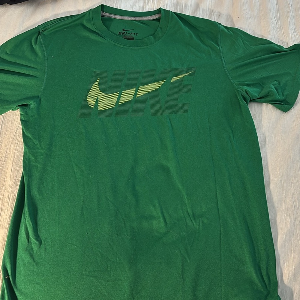 Green Nike Dri Fit Workout Shirt